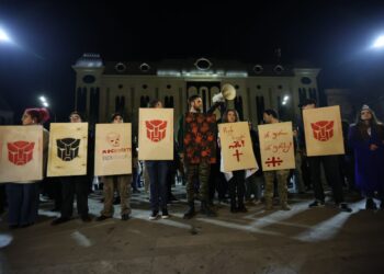 У Тбілісі проходить студентська акція протесту (ФОТО, ВІДЕО)