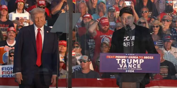 Маск виступив на мітингу Трампа, той  пообіцяв висадку на Марсі (ВІДЕО)