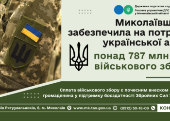 Миколаївщина забезпечила на потреби української армії понад 787 млн. грн. військового збору