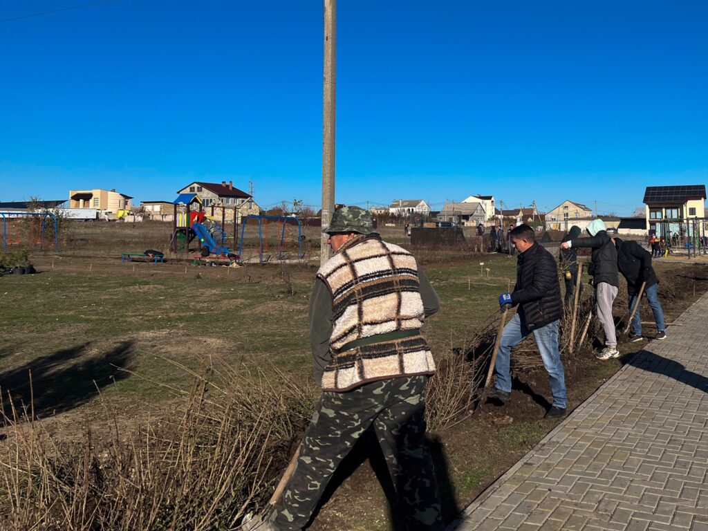 Студенти Миколаївського будівельного коледжу висадили у Тернівці новий сквер (ФОТО) 4