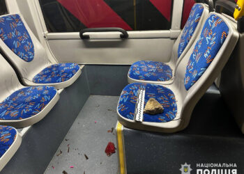 У Миколаєві невідомий пошкодив тролейбус, поліція розшукує свідків (ФОТО)