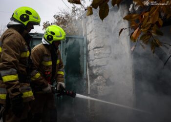 У центрі Миколаєва горіла господарська споруда (ФОТО)