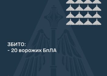 Над Україною збито 20 ворожих БпЛА з 31-го, ще 10 не досягли своїх цілей