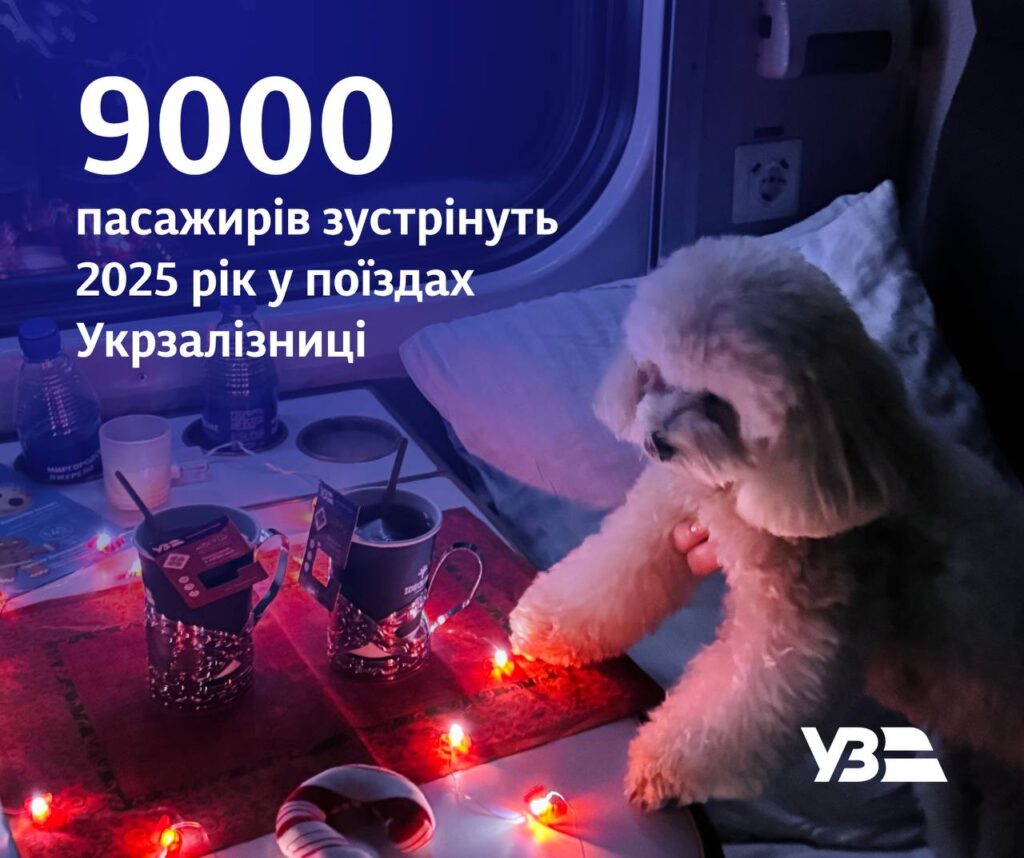9 тисяч пасажирів зустрінуть 2025 рік у поїздах Укрзалізниці 1