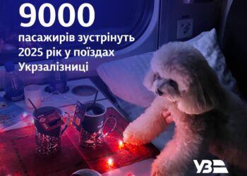 9 тисяч пасажирів зустрінуть 2025 рік у поїздах Укрзалізниці