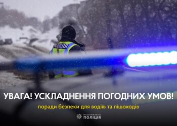 На трасі Дніпро-Миколаїв в межах Баштанського району – ожеледиця через сніг. Поліція закликає водіїв та пішоходів до обережності