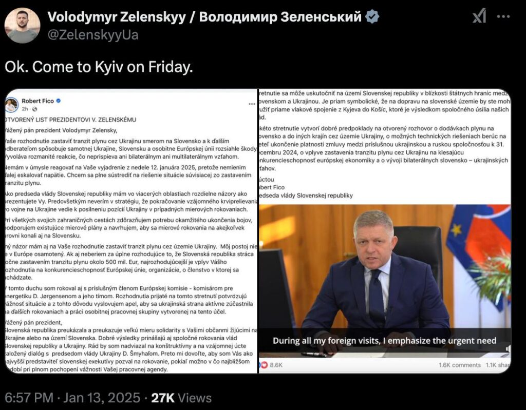 Фіцо після візиту до Путіна і відвертого хамства запросив Зеленського на зустріч. І отримав відповідь (ВІДЕО) 2