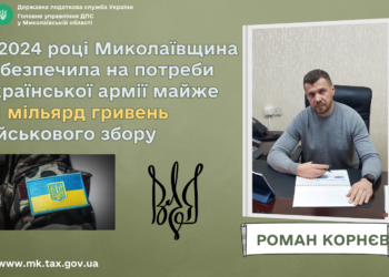 У 2024 році Миколаївщина забезпечила на потреби української армії майже 1,1 млрд грн військового збору