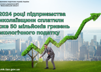 У 2024 році підприємства Миколаївщини сплатили майже 50 млн грн екологічного податку