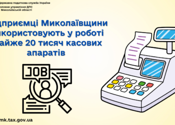 Підприємці Миколаївщини використовують у роботі майже 20 тисяч касових апаратів