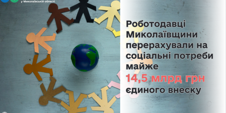 Роботодавці Миколаївщини перерахували на соціальні потреби майже 14,5 млрд грн єдиного внеску
