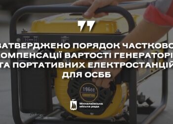 У Миколаєві затвердили Порядок часткової компенсації вартості генераторів та портативних електростанцій для ОСББ