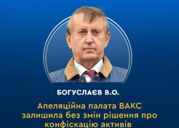 Апеляційна палата ВАКС залишила без змін рішення про конфіскацію активів запроданця Богуслаєва