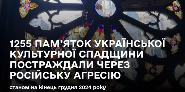 1255 пам’яток української культурної спадщини постраждали через агресію росії, з них 44 – на Миколаївщині