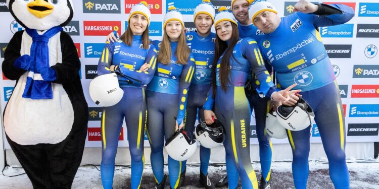 Вперше українська команда здобула нагороду Кубку світу з санного спорту в естафеті (ФОТО)