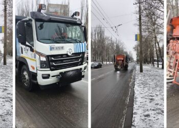 КП «ЕЛУ автодоріг» вже обробляє магістралі, бо у Миколаєві засніжило, – кажуть, вночі погода погіршиться