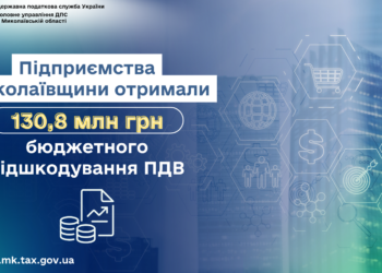 Підприємства Миколаївщини отримали 130,8 млн грн бюджетного відшкодування ПДВ