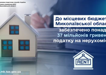 До місцевих бюджетів Миколаївської області забезпечено понад 37 млн. грн. податку на нерухомість