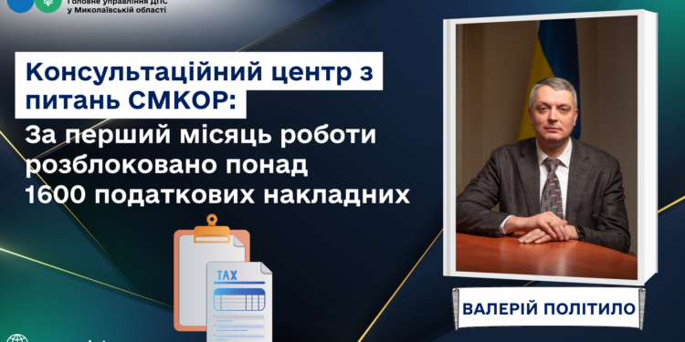 Консультаційний центр з питань СМКОР: За перший місяць роботи розблоковано понад 1600 податкових накладних