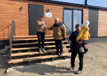 У Доманівській громаді Миколаївщини перші дві родини ВПО заселились у модульні будиночки, збудовані Данією (ФОТО)