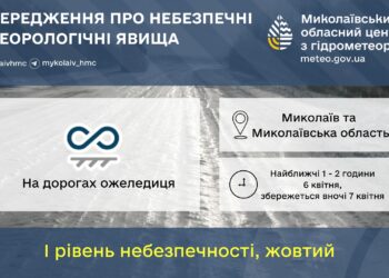 Миколаївський гідрометцентр попередив про очікувану ожеледицю на дорогах Миколаївщини