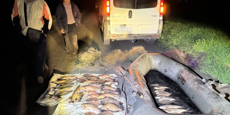 На Миколаївщині затримали ще двох браконьєрів, які сітками виловили 60 рибин (ФОТО)