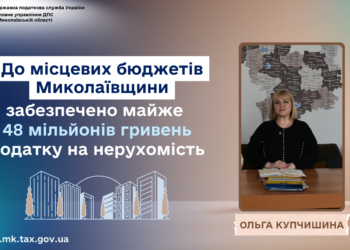 До місцевих бюджетів Миколаївщини забезпечено майже 48 млн.грн. податку на нерухомість