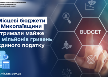 Місцеві бюджети Миколаївщини отримали майже 486 млн.грн. єдиного податку