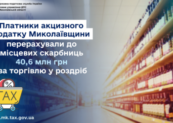 Платники акцизного податку Миколаївщини перерахували до місцевих скарбниць 40,6 млн грн за торгівлю у роздріб