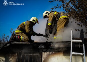 В Інгульському районі Миколаєва рятувальники гасили господарчу споруду (ФОТО)