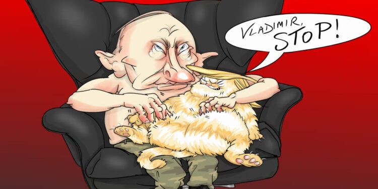 “Владімір, зупинися”! Заклик Трампа до Путіна очима карикатуриста