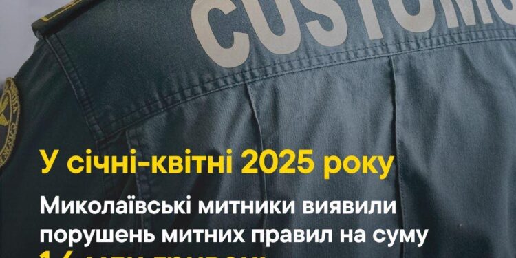 З початку року Миколаївська митниця виявила порушень митних правил на 1,6 млн.грн.