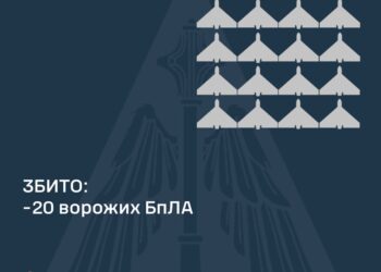 Вчора під час третьої російської дронової атаки збито 20 з 31 ворожих БпЛА, вночі були КАБи по Сумщині