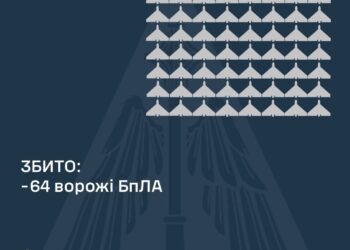 Збито 64 із 150-х ворожих БпЛА, внаслідок атаки постраждали 3 регіони