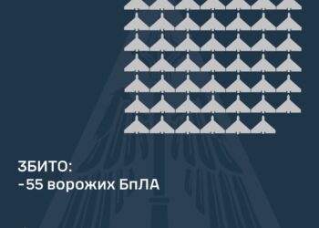 Збито 55 із 108 ворожих БпЛА, внаслідок атаки постраждали 4 регіони, зокрема і Миколаївщина