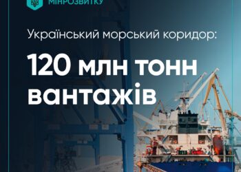 Українським морським коридором перевезено 120 млн тонн вантажів