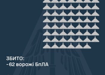 Збито 62 із 110 ворожих БпЛА, внаслідок атаки постраждали 5 регіонів