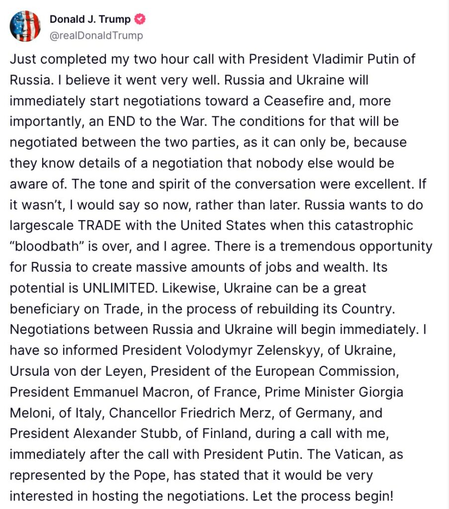 Трамп розповів, що пообіцяв Путіну 3 Трамп розповів, що пообіцяв Путіну 2