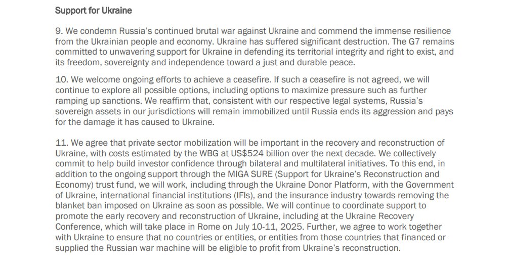 Міністри фінансів G7 таки видали спільне комюніке з підтримкою України 3 Міністри фінансів G7 таки видали спільне комюніке з підтримкою України 2