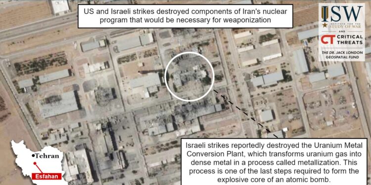 Іран розпочав ремонт на ядерному об’єкті в Натанзі після ударів США – ISW