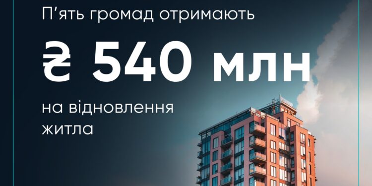 П’ять громад отримають 540 млн грн на відновлення житла у рамках проєкту HOPE – понад 150 млн.грн. виділено Миколаєву