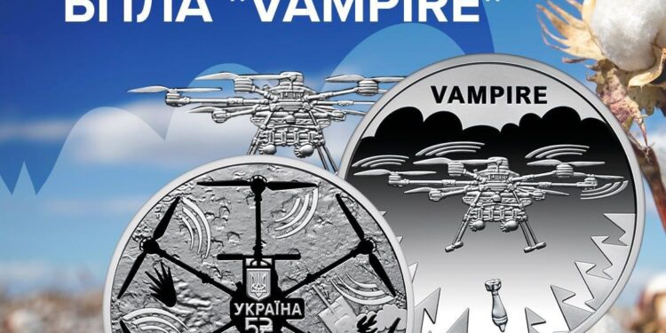 «Українська бавовна. БпЛА “Vampire”» – НБУ випустив нову пам’ятну монету