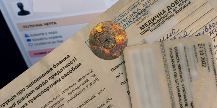 Дев’ять медичних довідок з ознаками підробки виявили за тиждень у сервісних центрах МВС Миколаївщини