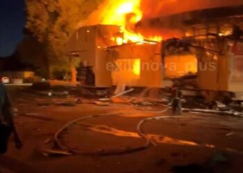У Донецьку ракета прилетіла в колишній НІ – там збирали дроні і РЕБи (ФОТО, ВІДЕО)