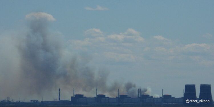 Поблизу Запорізької АЕС – задимлення (ФОТО)