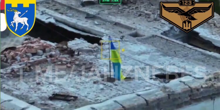 Український прапор на Кінбурнській косі встановив підрозділ «Жах з небес» миколаївської 123-ї бригади ТрО (ВІДЕО)