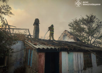 На Миколаївщині всю ніч гасили пожежу Варюшинського лісового урочища – вигоріло 25 га лісу, постраждали 2 будинки (ФОТО)