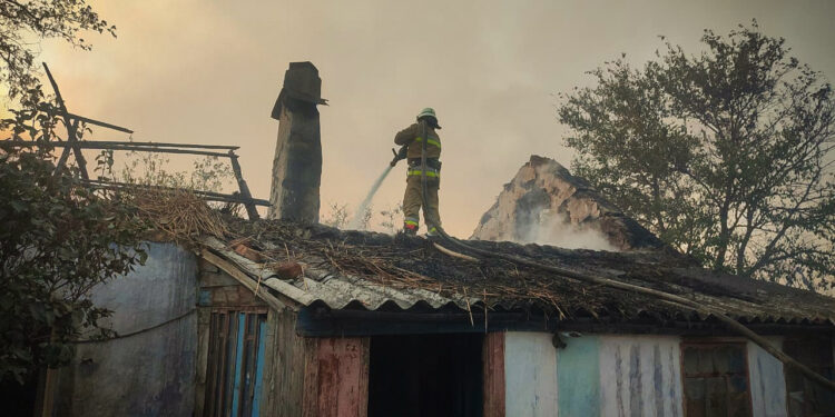 На Миколаївщині всю ніч гасили пожежу Варюшинського лісового урочища – вигоріло 25 га лісу, постраждали 2 будинки (ФОТО)