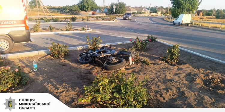 У ДТП на Миколаївщині травмувався неповнолітній мотоцикліст
