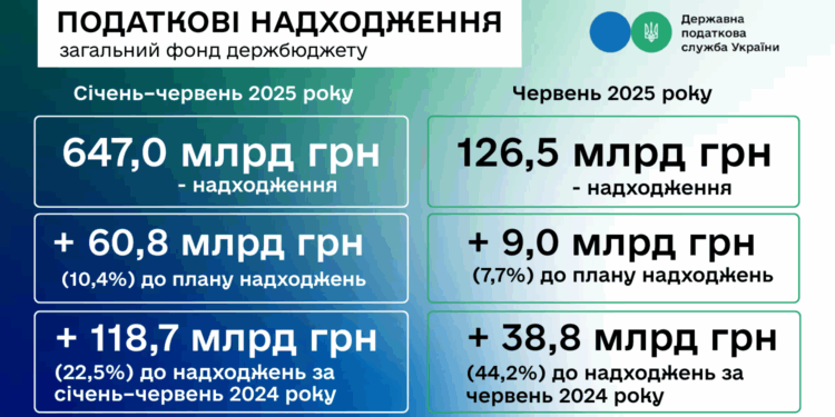 Леся Карнаух: ДПС перевиконала план надходжень за перше півріччя на понад 60,8 млрд грн